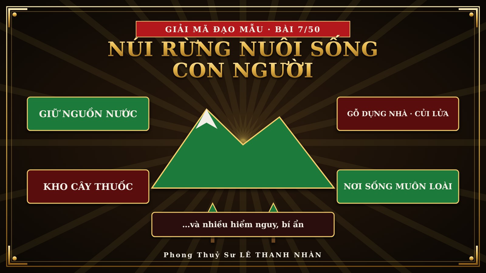 Núi rừng nuôi sống con người