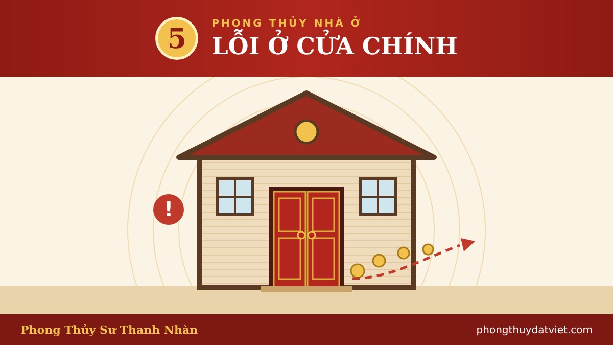 5 lỗi phong thủy ở cửa chính khiến tài lộc thất thoát