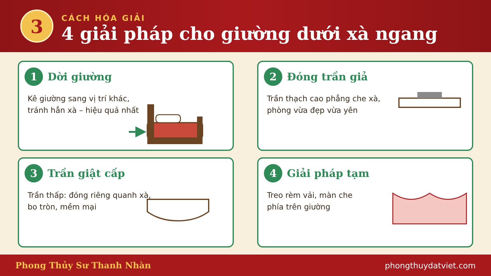 4 cách hóa giải xà ngang